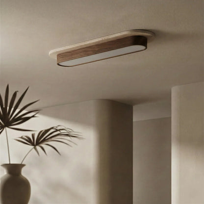 Strata Travertine Capsule Ceiling Light
