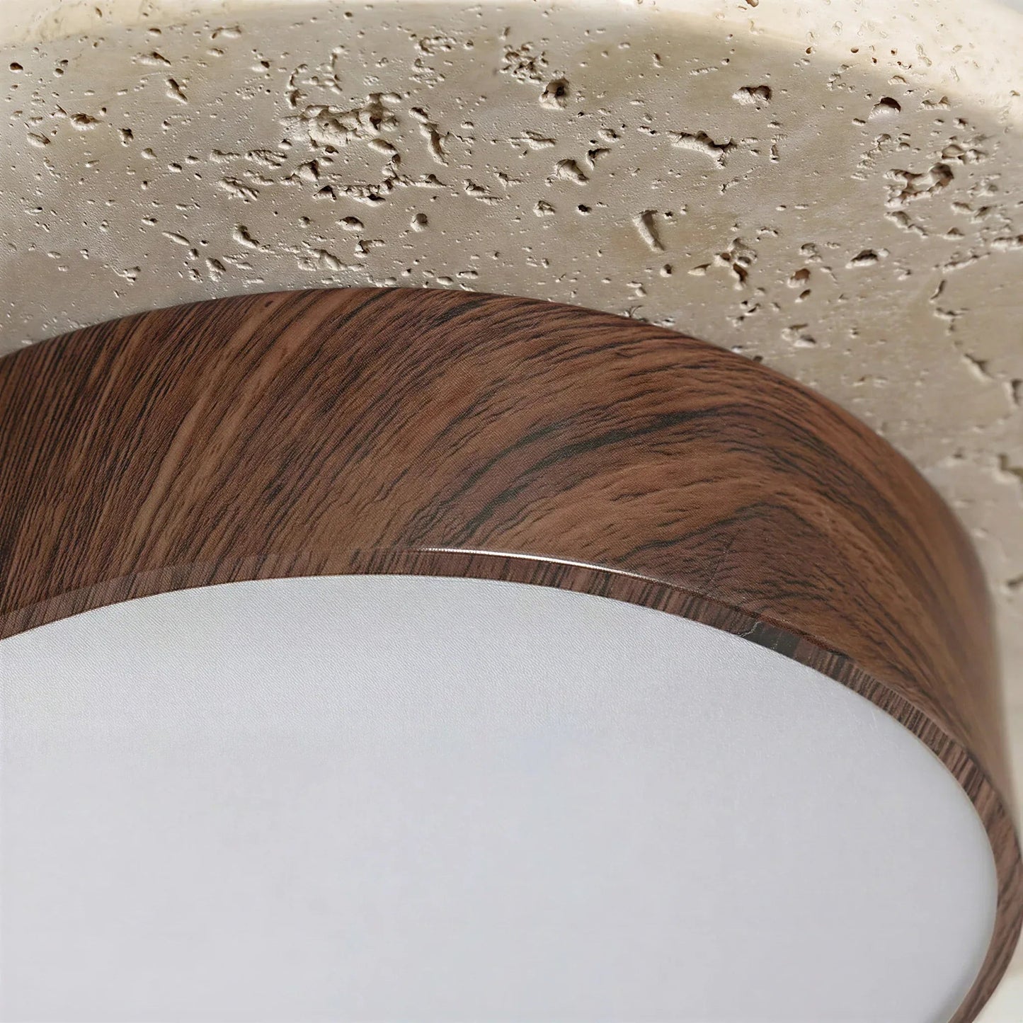 Roundel Travertine Disc Ceiling Light