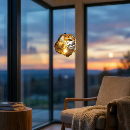 Lens Series Sculptural Glass Pendant