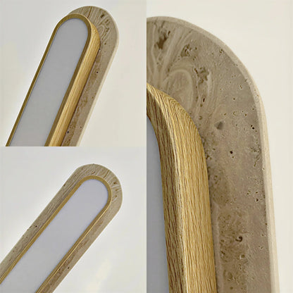 Strata Travertine Capsule Ceiling Light