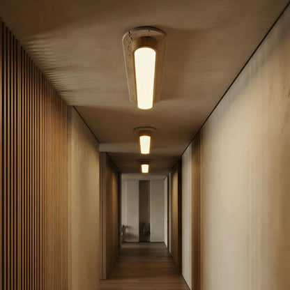 Strata Travertine Capsule Ceiling Light