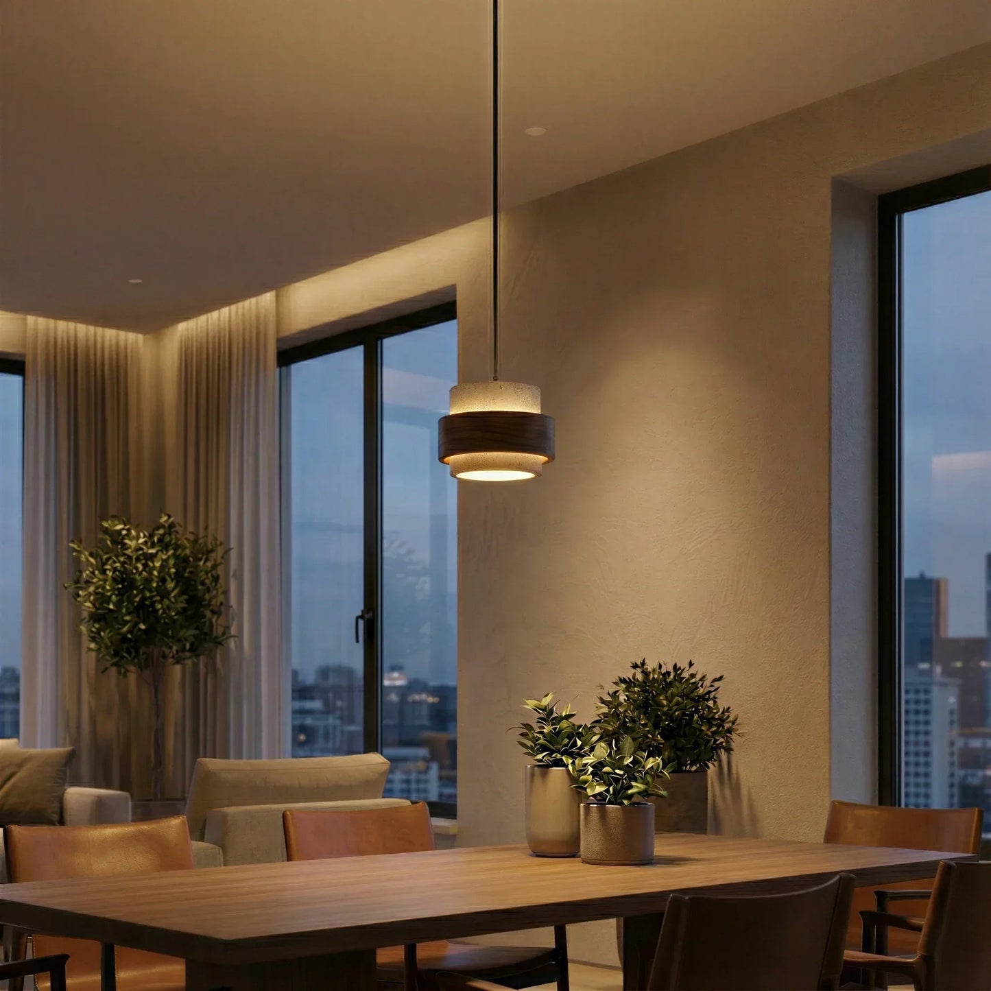 Lithos Stone Pendant Light