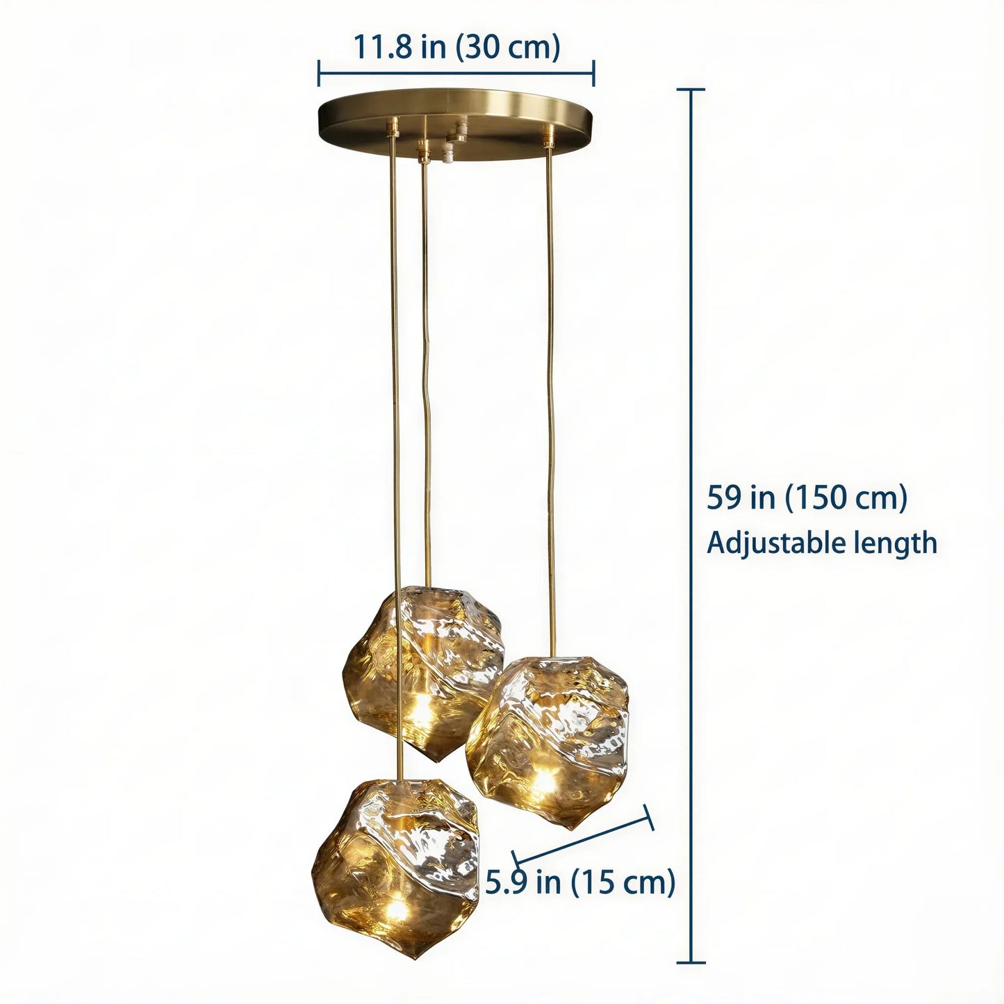 Lens Series Sculptural Glass Pendant