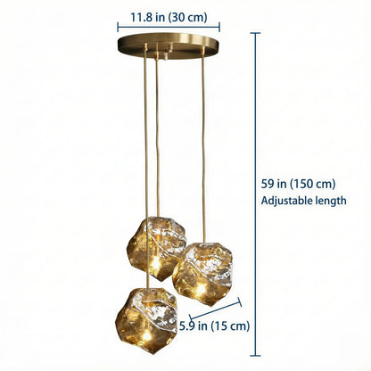 Lens Series Sculptural Glass Pendant