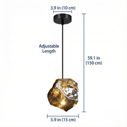 Lens Series Sculptural Glass Pendant