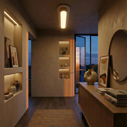 Strata Travertine Capsule Ceiling Light