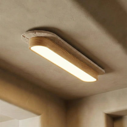 Strata Travertine Capsule Ceiling Light