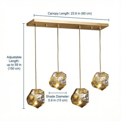 Lens Series Sculptural Glass Pendant