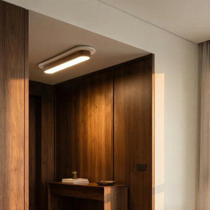Strata Travertine Capsule Ceiling Light