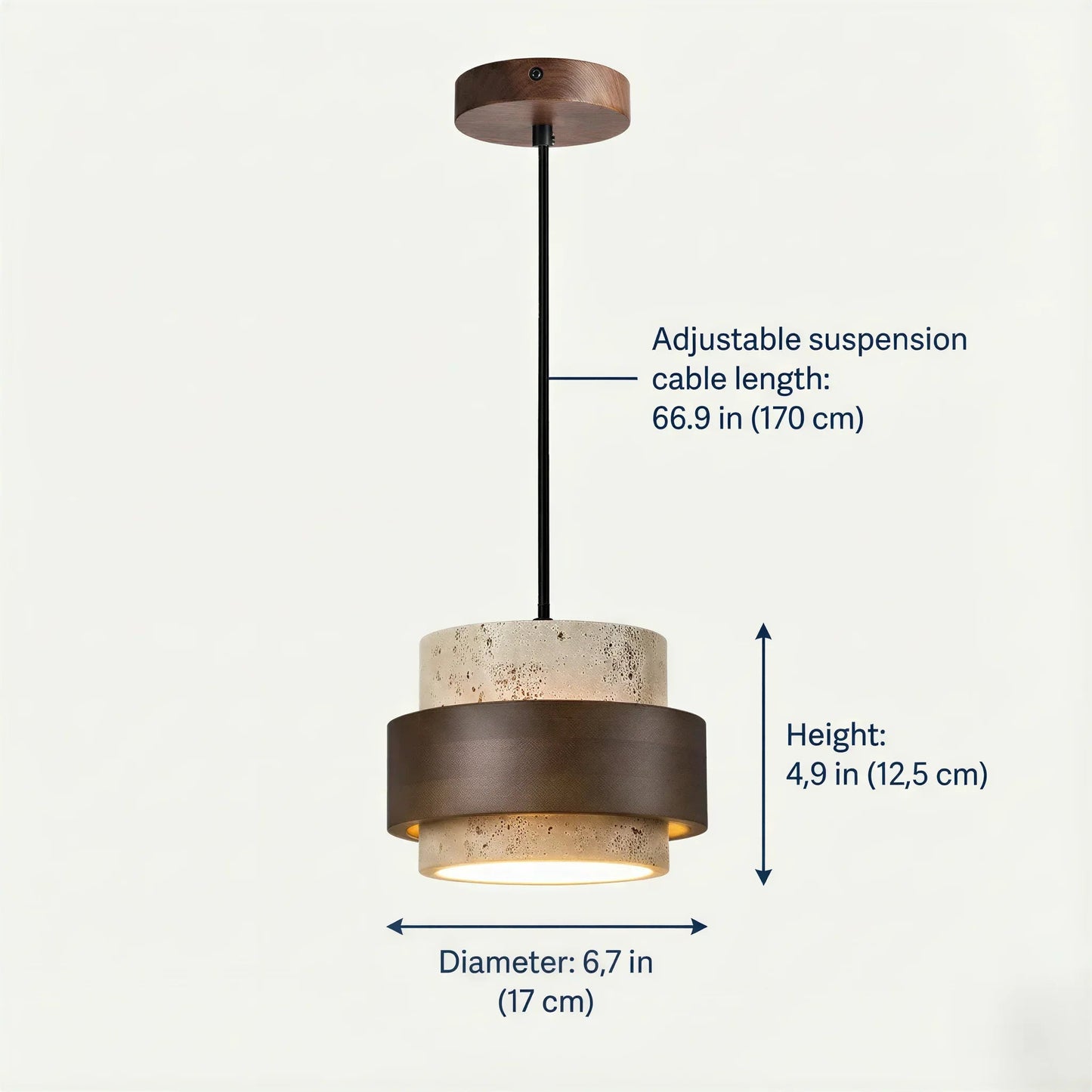 Lithos Stone Pendant Light