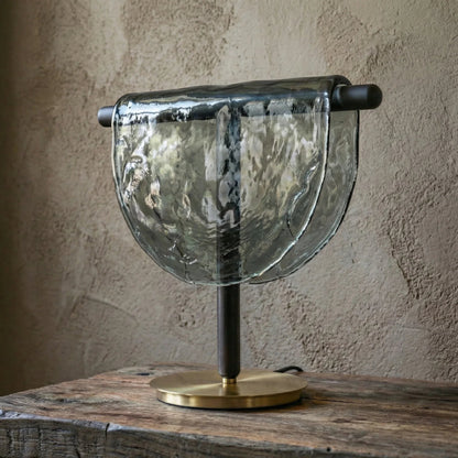 Mantle Draped Glass Table Lamp