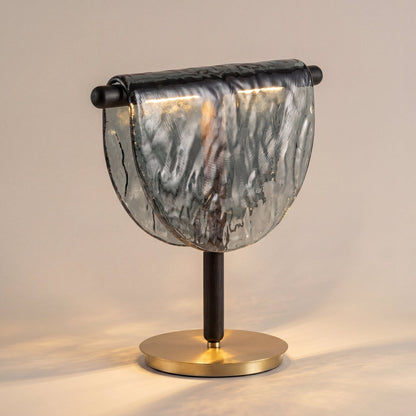 Mantle Draped Glass Table Lamp