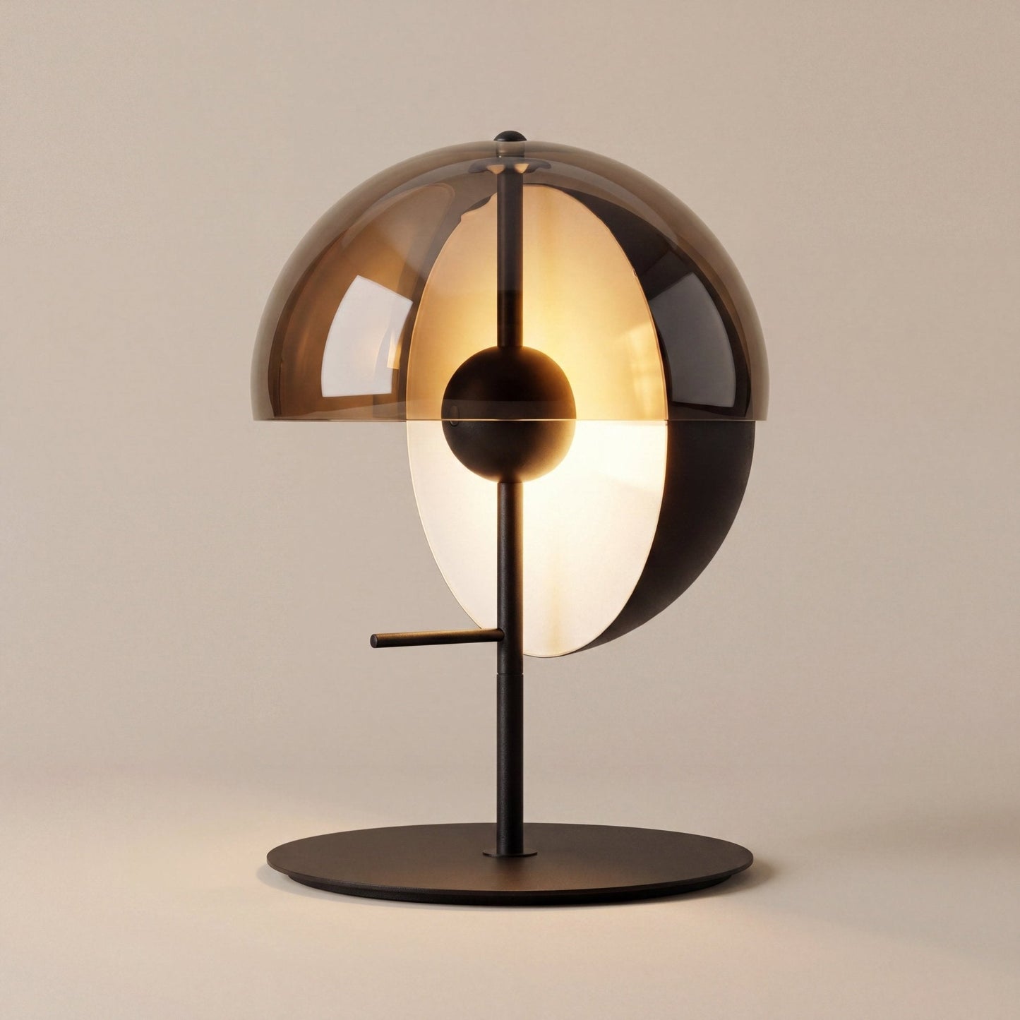 Meridian Smoked Glass Sphere Lamp