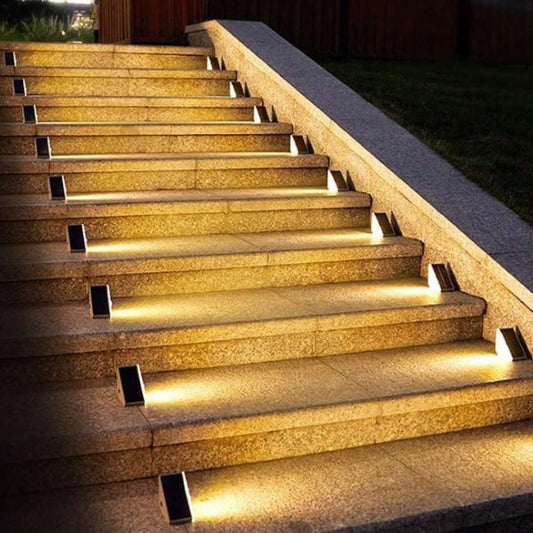 Solar Warm White Outdoor Stair Lights